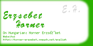 erzsebet horner business card